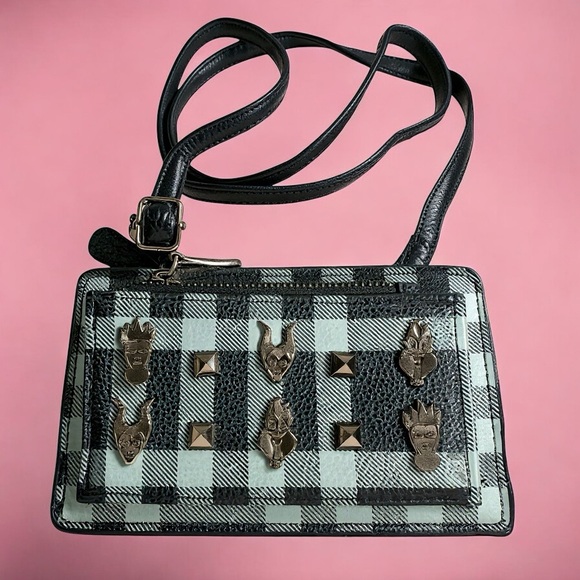 Disney Handbags - NWT Disney Parks Boutique Villains Checkered Crossbody Bag